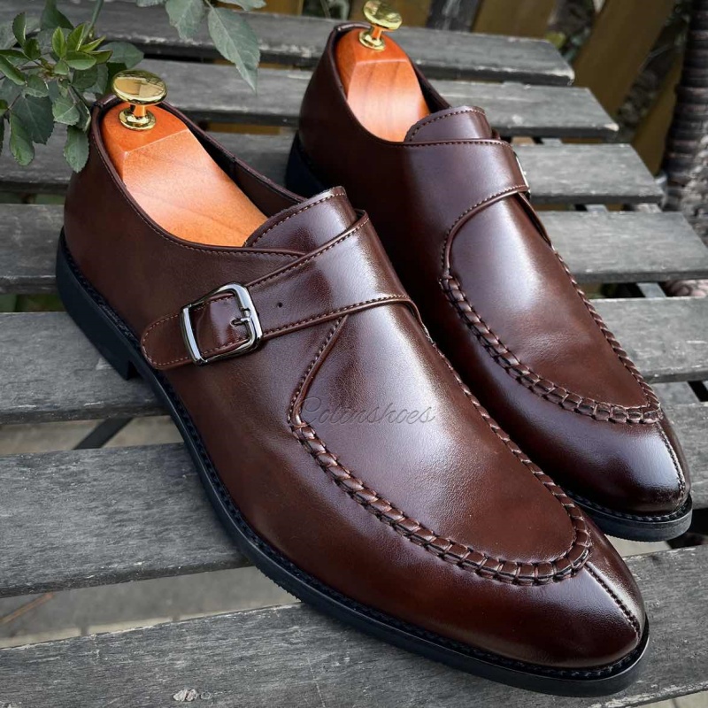 Timeless Split Toe Single Strap Dress Monks-Colinshoes