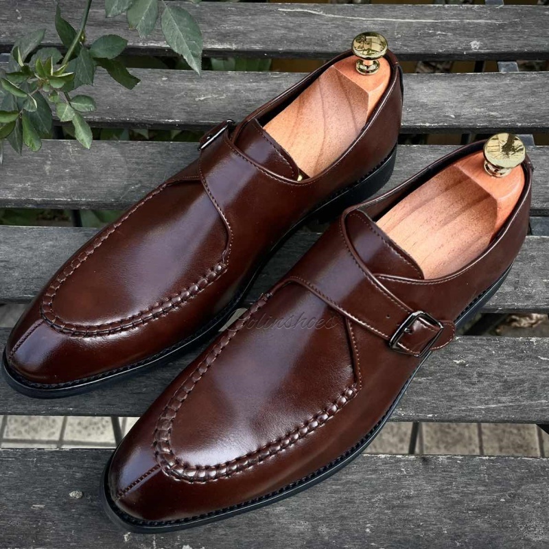 Timeless Split Toe Single Strap Dress Monks-Colinshoes