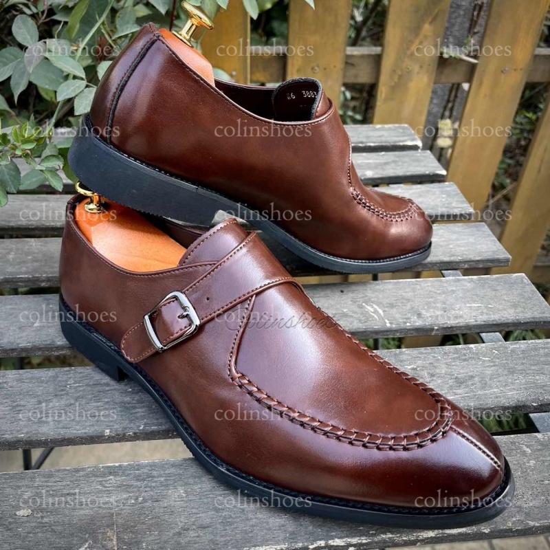 Men's Business Buckle Monk Dress Shoes