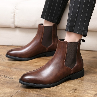 Classic Glossy Effortless Slip-On Chelsea Boots-Colinshoes