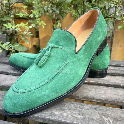 Right-side view highlighting the moc toe stitching and color-Colinshoes