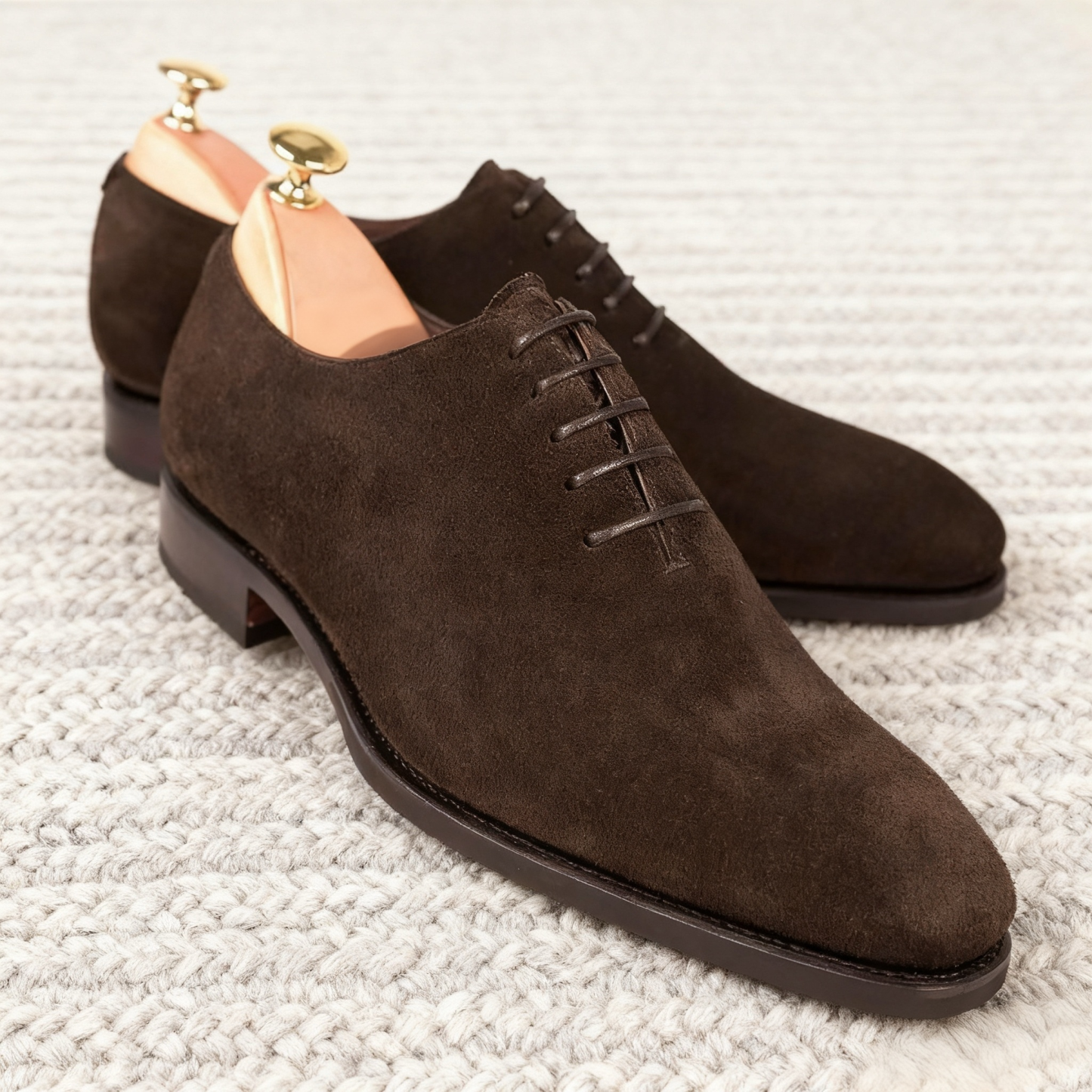 Suede Oxford Shoes Handmade Wholecut Design | colinshoes