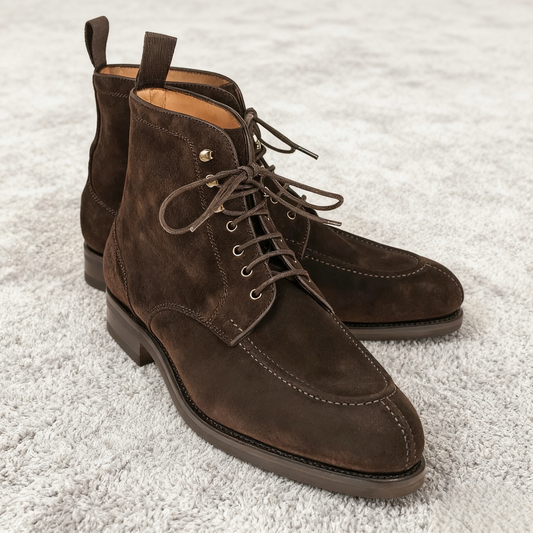 Refined Understatement Suede Lace-Up Boots