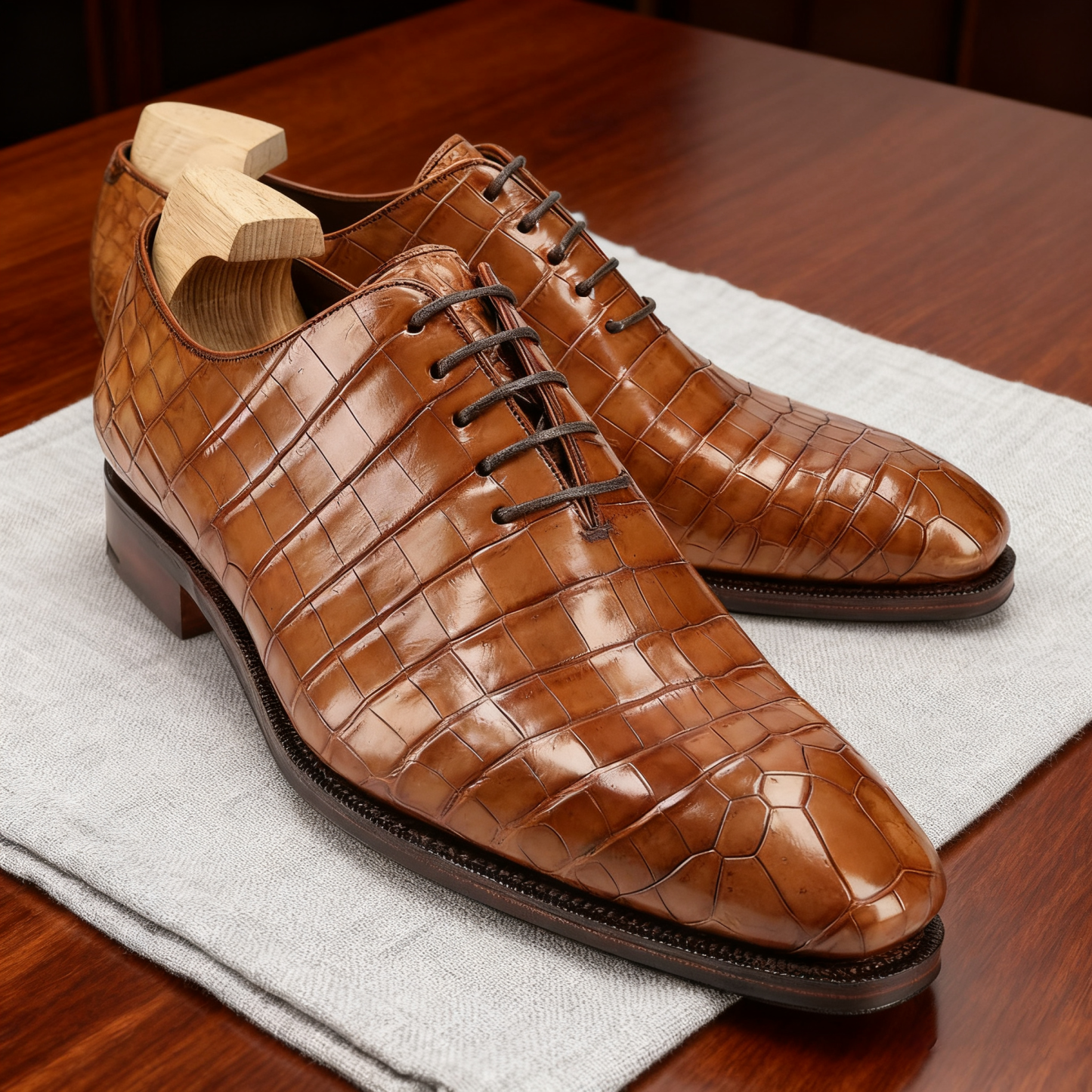 Men’s Crocodile Embossed Oxford Shoes – Classic Luxury by ColinShoes