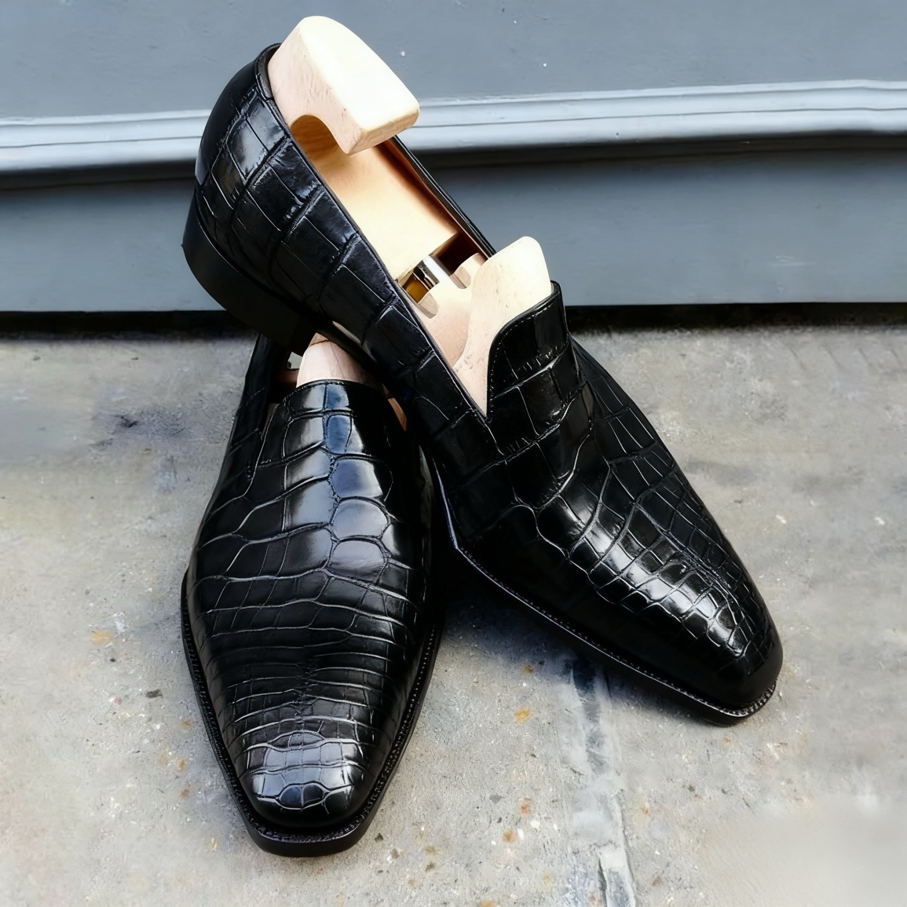 Minimalist Exotic Leather Loafers Office Wedding