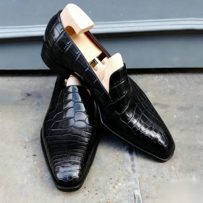 Minimalist Exotic Leather Loafers Office Wedding