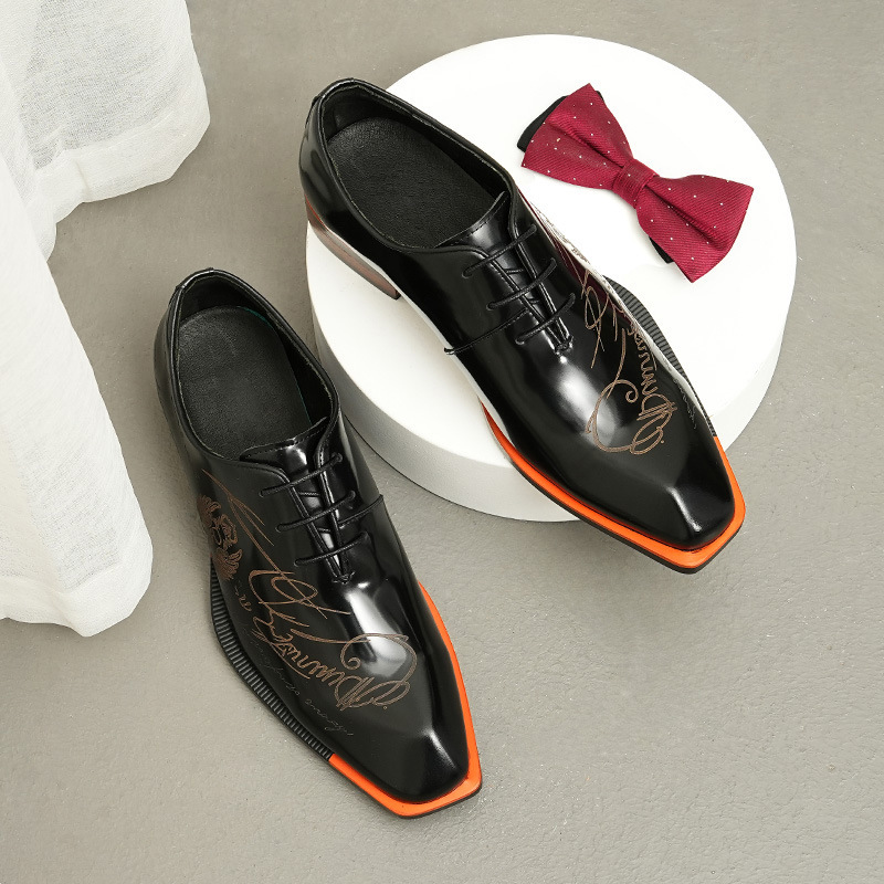 Engraved Script Wholecut Oxfords-Colinshoes