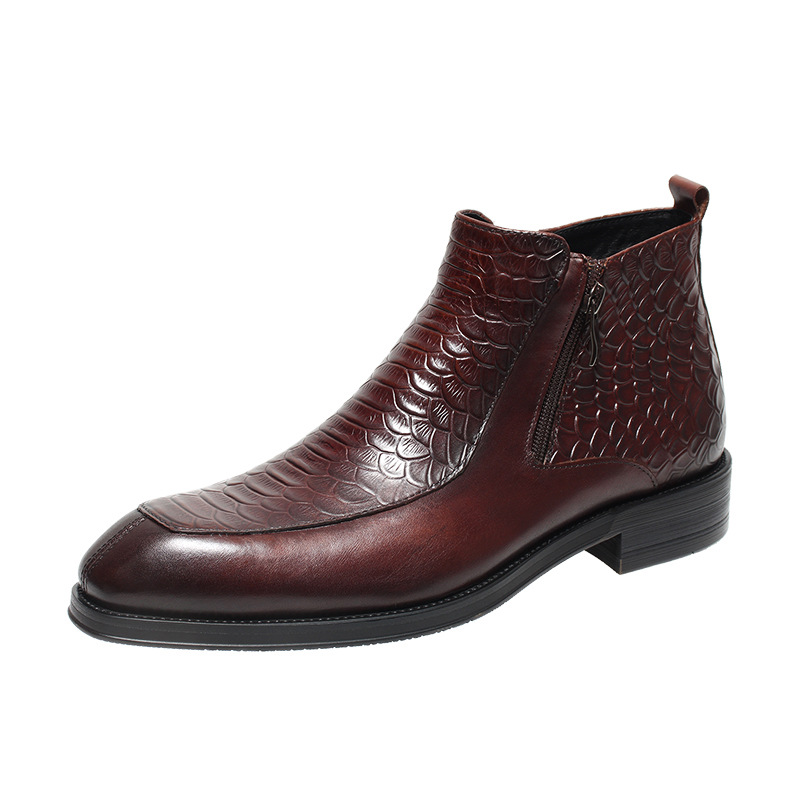 Luxury Exotic Side-Zip Ankle Boots-Colinshoes