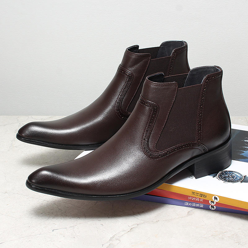 Timeless Minimalism Slip-On Leather Chelsea Boots