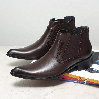 Timeless Minimalism Slip-On Leather Chelsea Boots