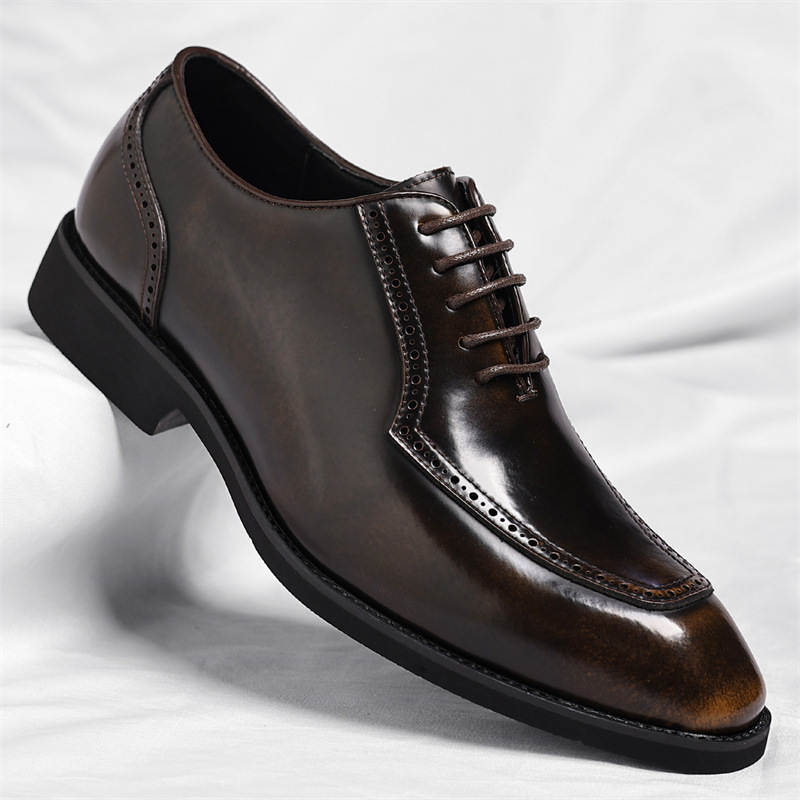 Glossy Leather Derby Shoes for Men | colinshoes
