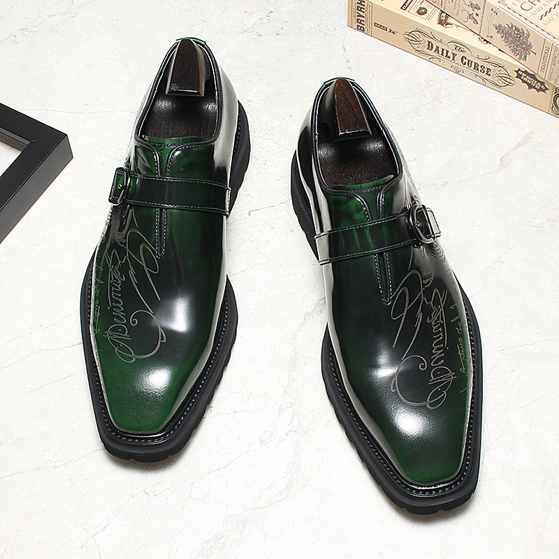 Distinguished Monk Strap Leather Oxfords Shoes