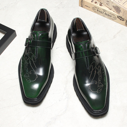 Distinguished Monk Strap Leather Oxfords Shoes