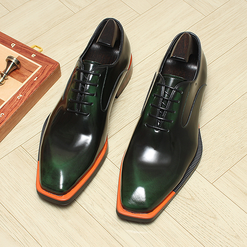 square toe silhouette and bold sole detailing-Colinshoes