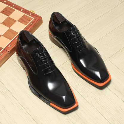 highlighting side lace design and hand-polished finish.-Colinshoes