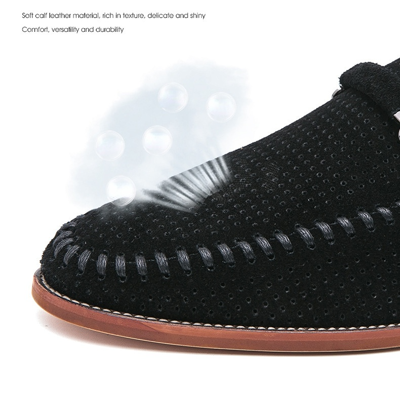 Breathable Lightweight Suede Horsebits Loafers-Colinshoes