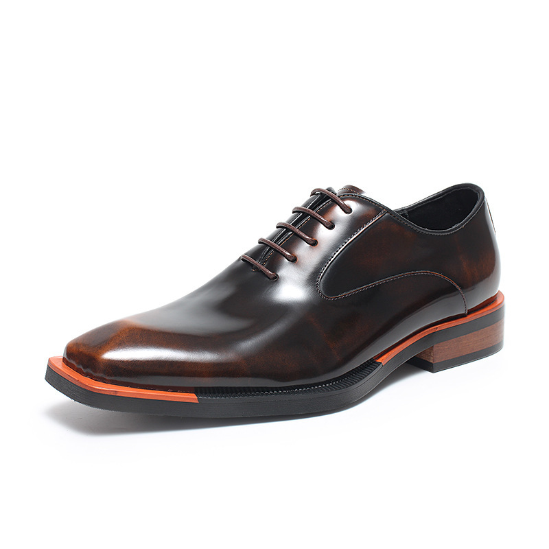 Handcrafted Burnished Leather Oxfords-Colinshoes