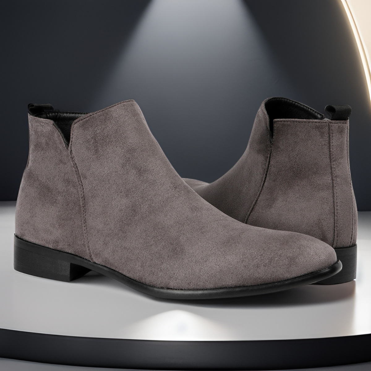 Minimalist Style Men’s Suede Chelsea Boots