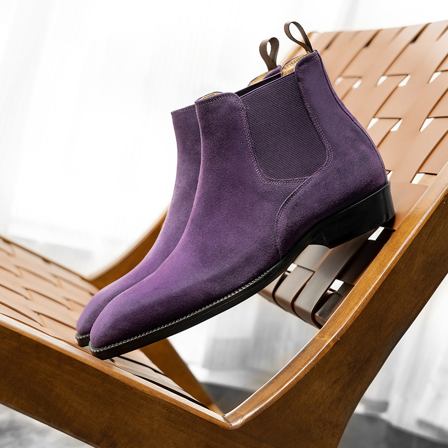 Minimalist Suede Chelsea Boots Business Casual-Colinshoes
