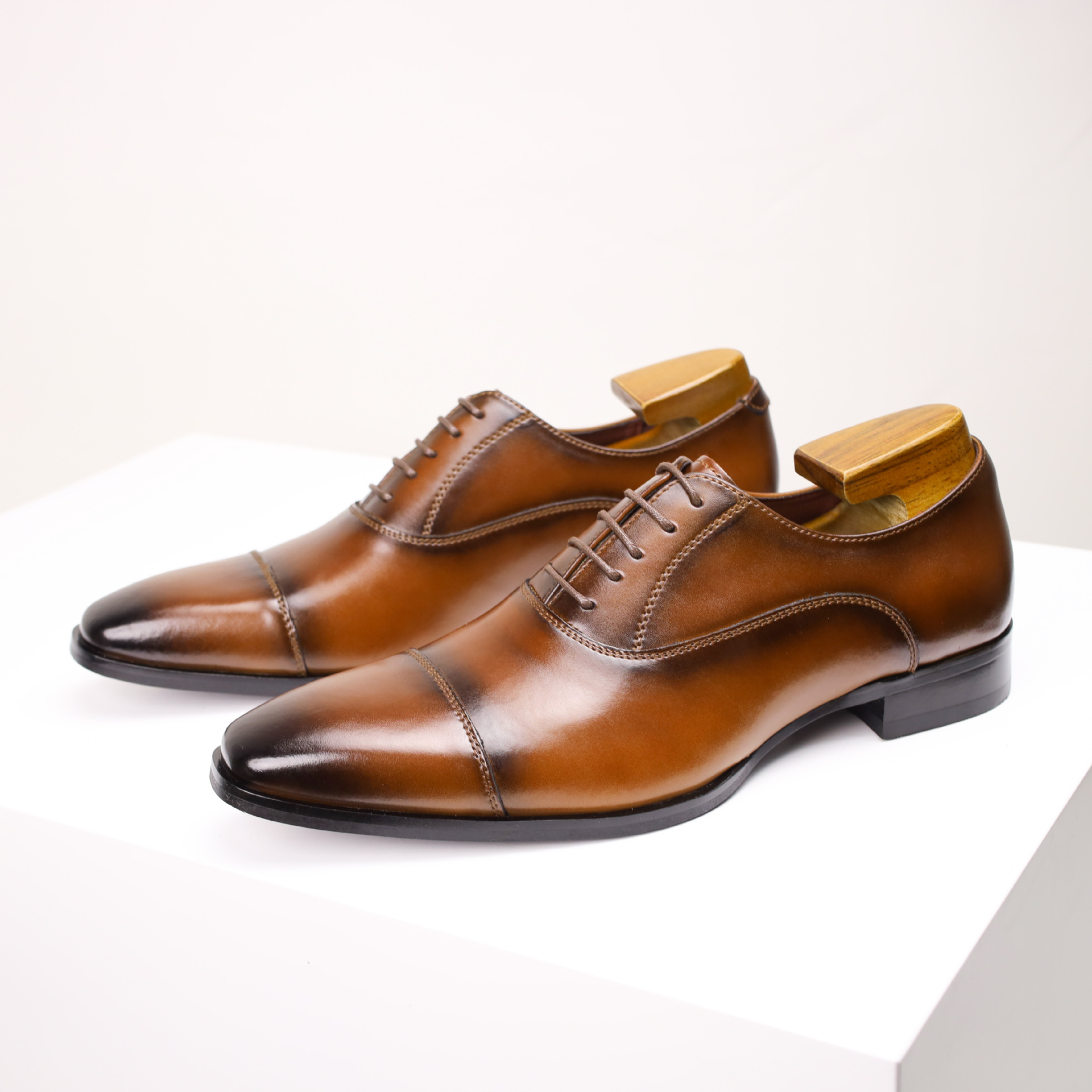 Classic Cap Toe Oxford Formal Dress Shoes 
