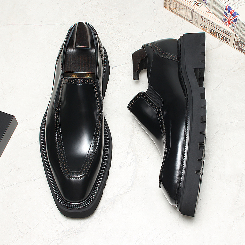 Stylish Men's Casual Leather Slip-On Shoes