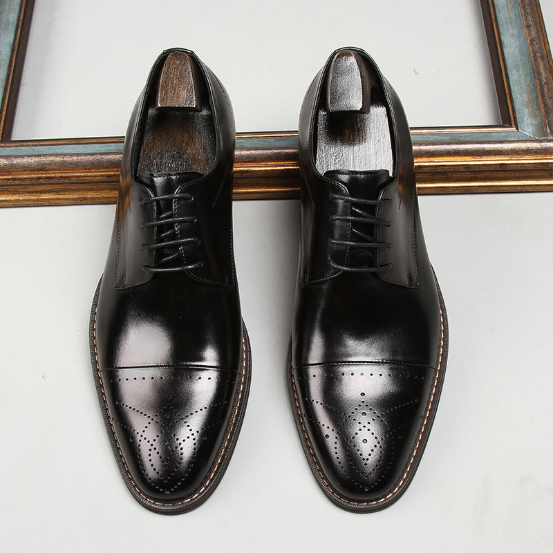 Classic Business & Smart Casual Style Brogue Derby Shoes