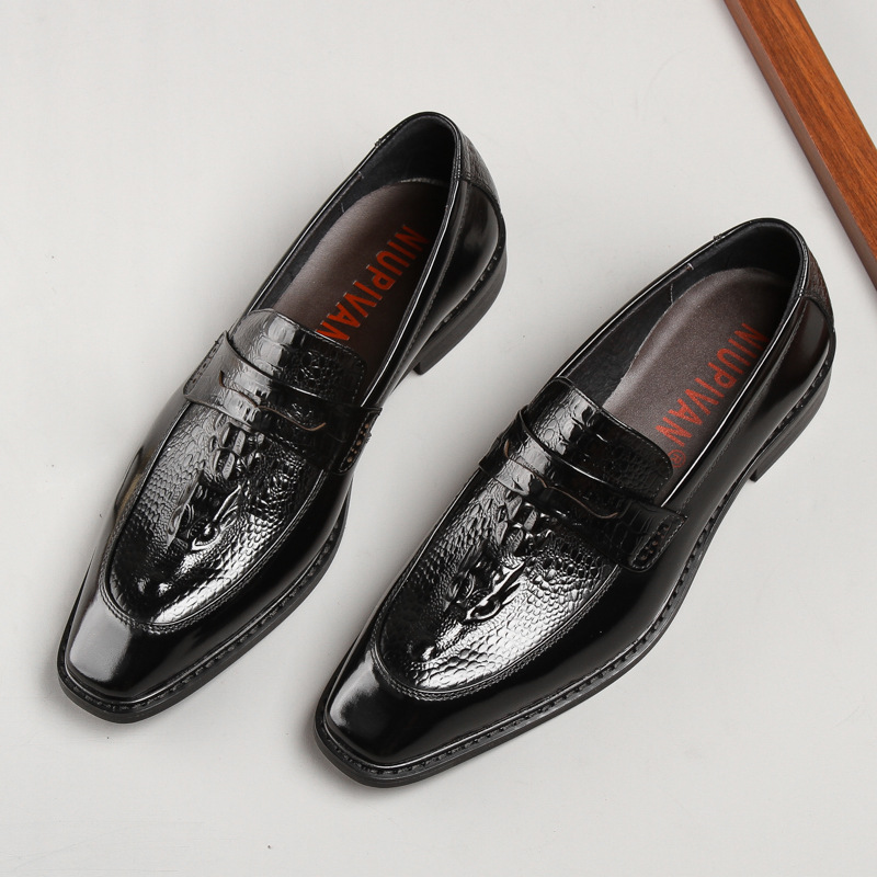 Genuine Leather Exotic Pointed Loafers for Men