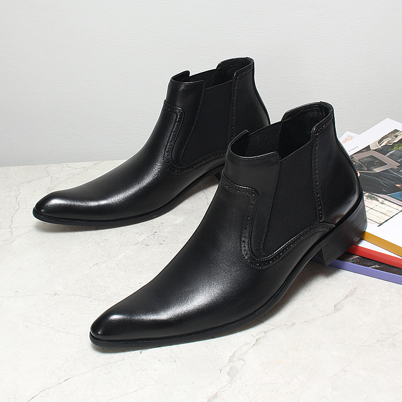 Timeless Minimalism Slip-On Leather Chelsea Boots