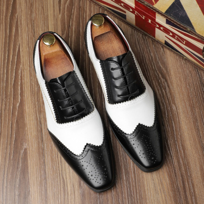 Top view showcasing laces and color contrast-Colinshoes