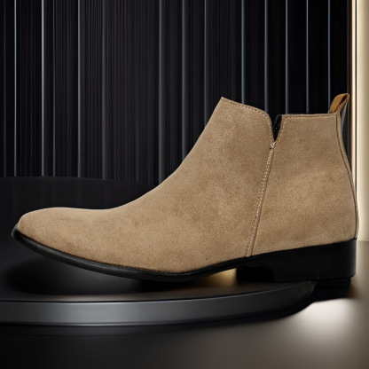 Minimalist Style Men’s Suede Chelsea Boots
