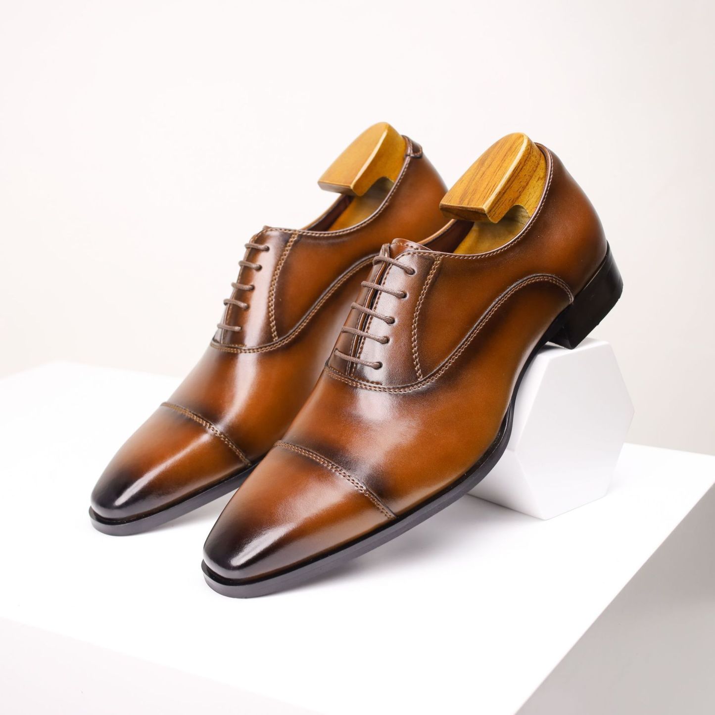Classic Cap Toe Oxford Formal Dress Shoes 