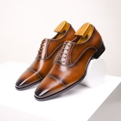 Classic Cap Toe Oxford Formal Dress Shoes 