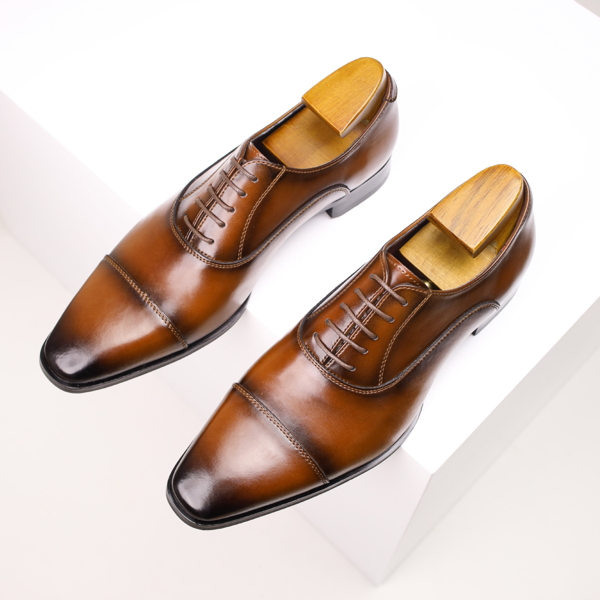 Classic Cap Toe Oxford Formal Dress Shoes 