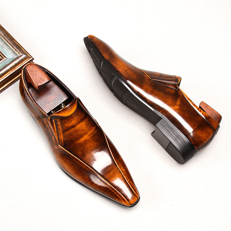 Master-Dyed Italian Loafers with Seam Accen-Colinshoes