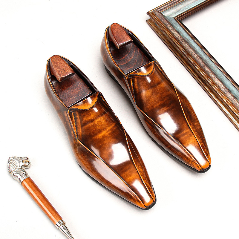 Master-Dyed Italian Loafers with Seam Accen-Colinshoes