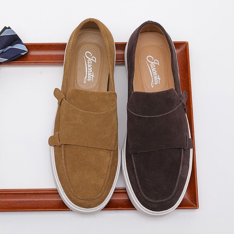 Men’s lifestyle suede loafers top view