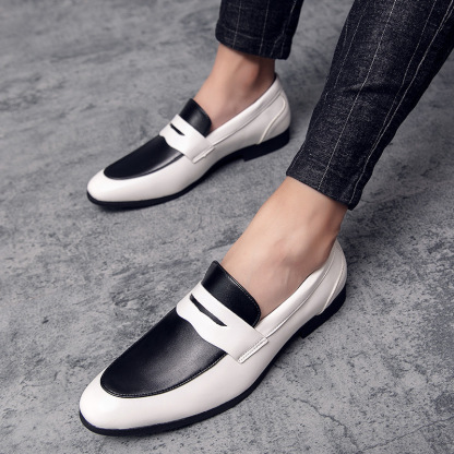 Side view of lightweight patchwork loafers for men-Colinshoes