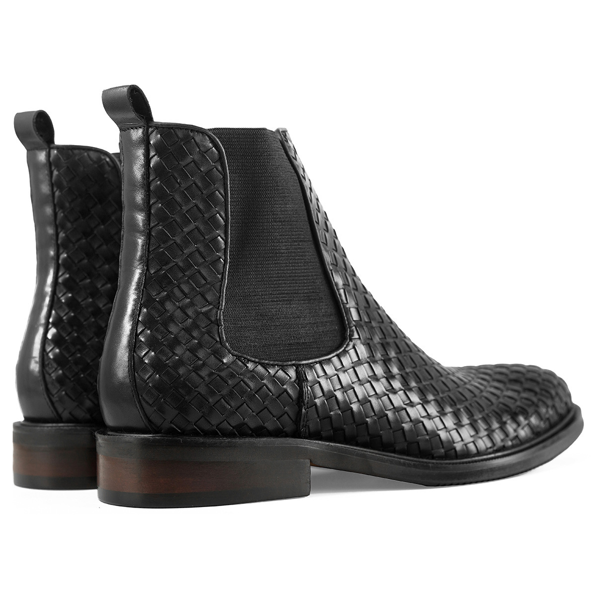 Breathable All-Day Woven Leather Chelsea Boots-Colinshoes