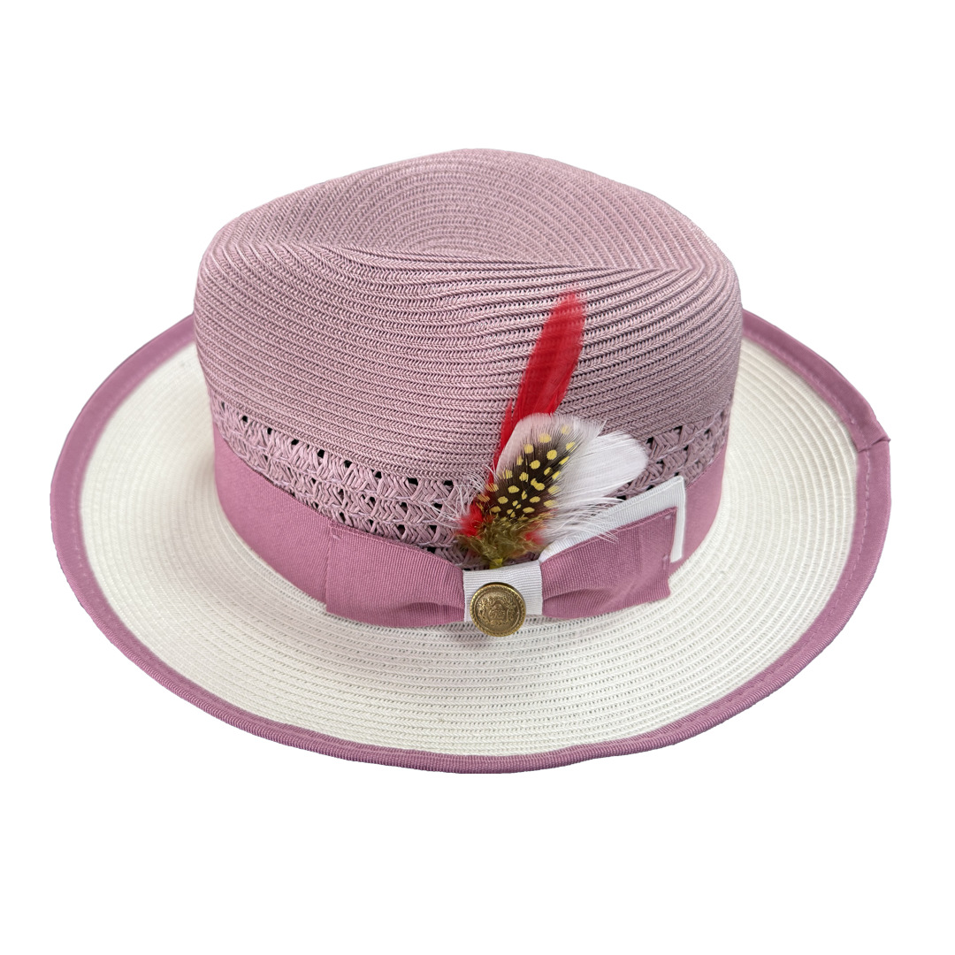Classic Straw Fedora Hat with Vintage Ribbon Band | colinshoes