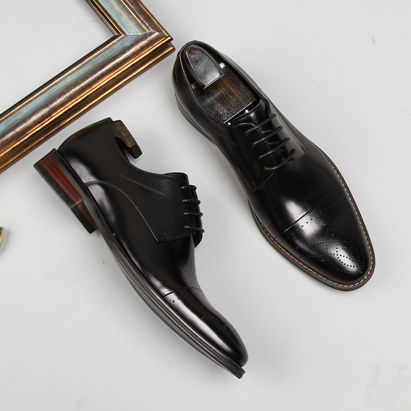 Classic Business & Smart Casual Style Brogue Derby Shoes