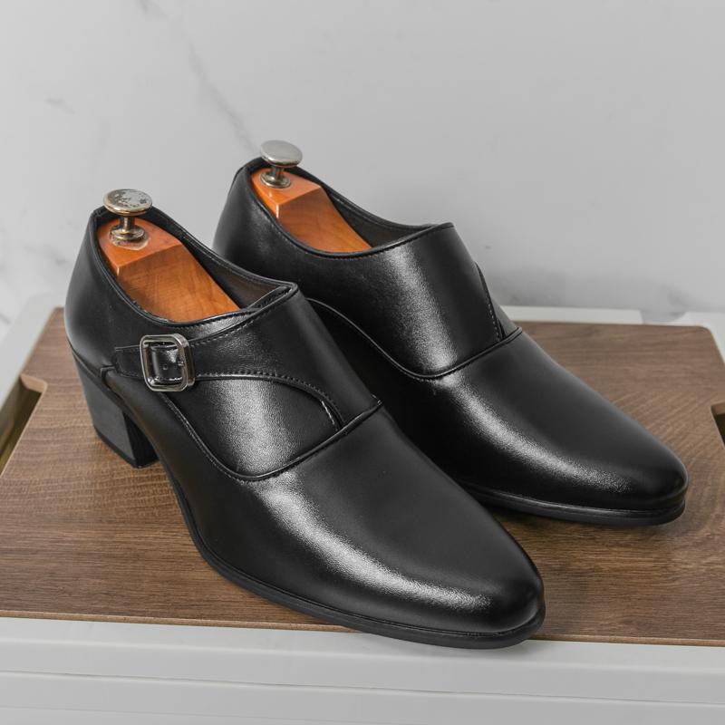 Modern High Heel Monk Strap Shoes