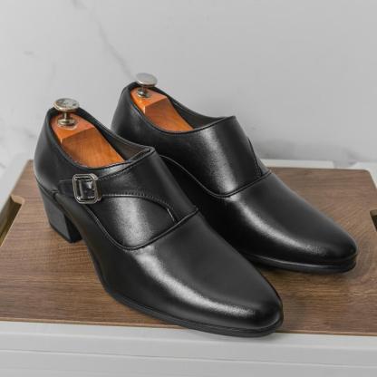 Modern High Heel Monk Strap Shoes