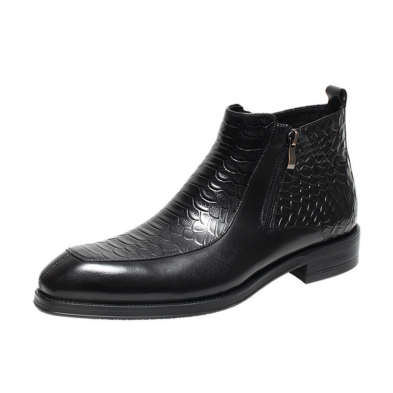 Luxury Exotic Side-Zip Ankle Boots-Colinshoes