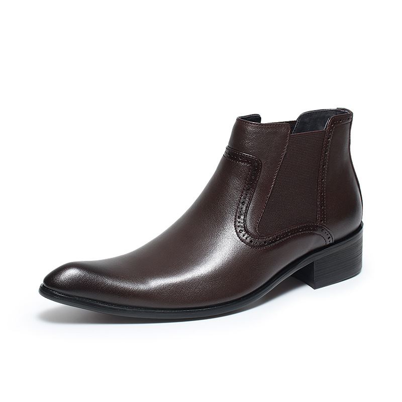 Timeless Minimalism Slip-On Leather Chelsea Boots