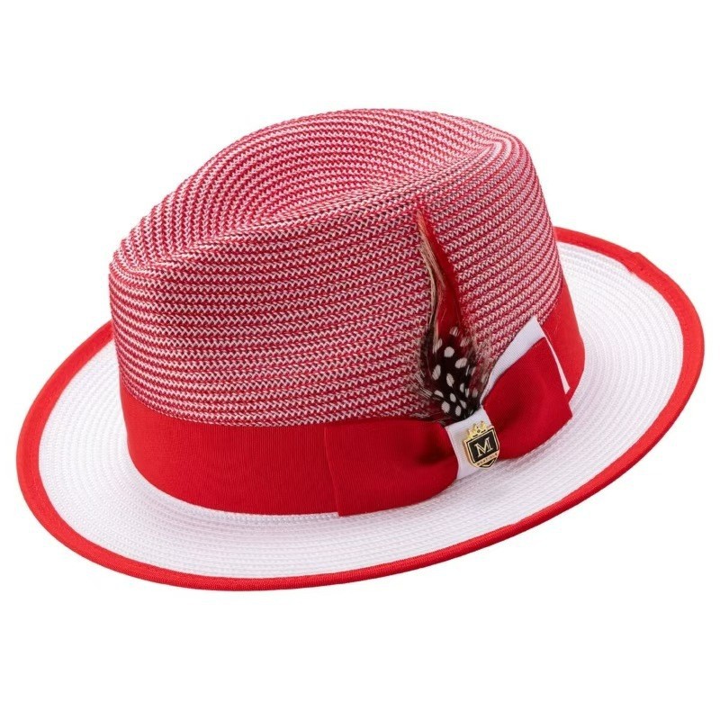 Classic Straw Fedora Hat with Vintage Ribbon Band | colinshoes