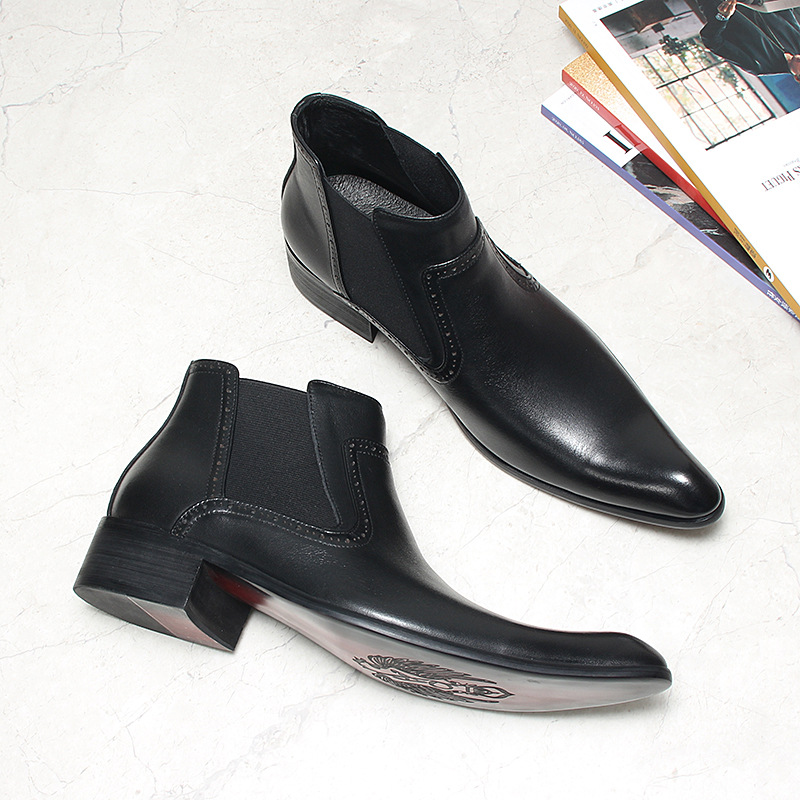 Timeless Minimalism Slip-On Leather Chelsea Boots