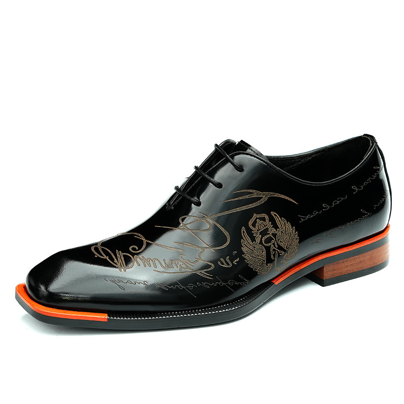 Engraved Script Wholecut Oxfords-Colinshoes