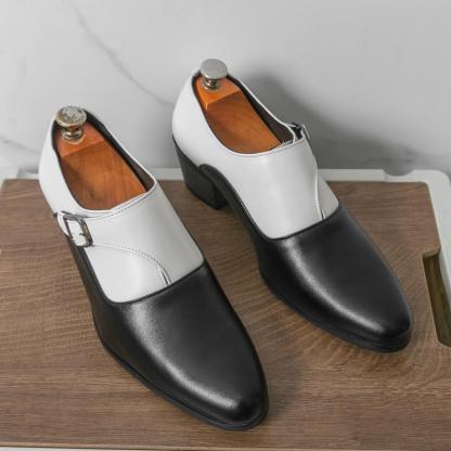 Modern High Heel Monk Strap Shoes