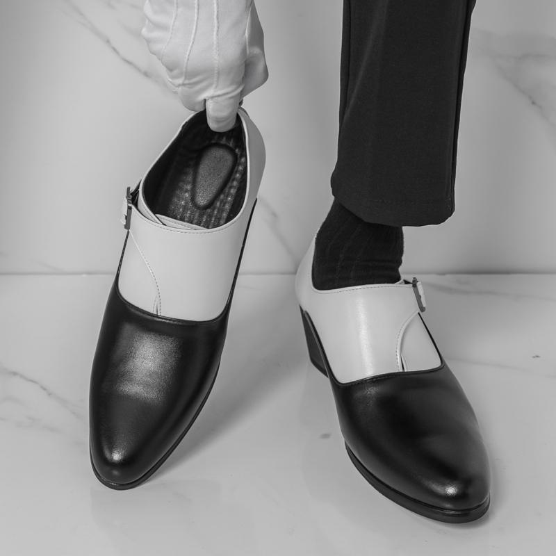 Men’s High Heel Monk Strap Dress Shoes – Colinshoes