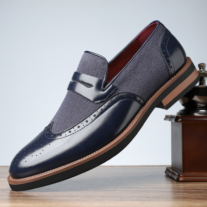 Smart Casual Two-Tone Penny Loafers-Colinshoes